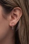 Heliophilia Silver Pendientes de Plata de Ley con Topacio Místico y Oro Rosa